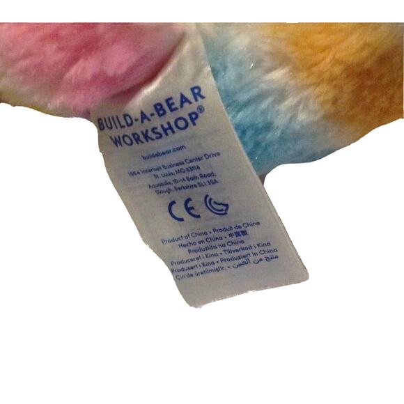 Build A Bear Bunny Rabbit Rainbow Pastel Stuffed Toy Plush 17” Tie Dye - Picture 4 of 7